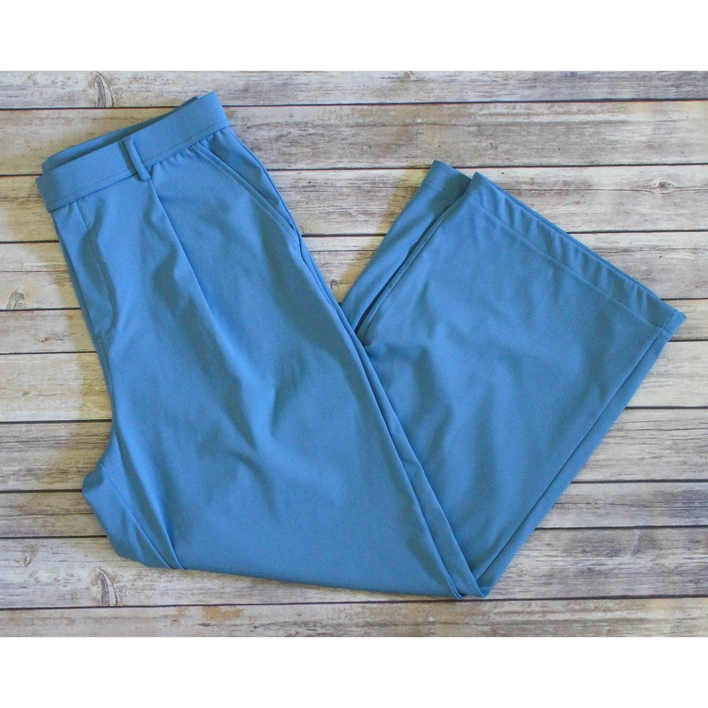 Halara Pants XL Light Blue Pull On High Waisted Stretch Flex Work Wide Leg